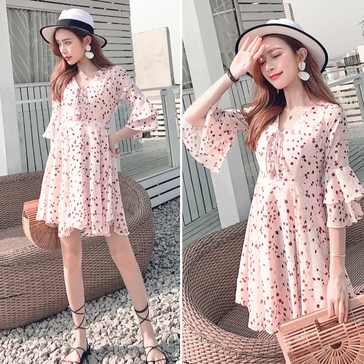 Đầm voan hoa nhí sexy