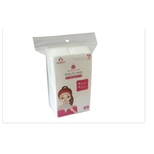 Bông tẩy trang Merilynn bề mặt mịn 180M - Bông Bạch Tuyết. | BigBuy360 - bigbuy360.vn