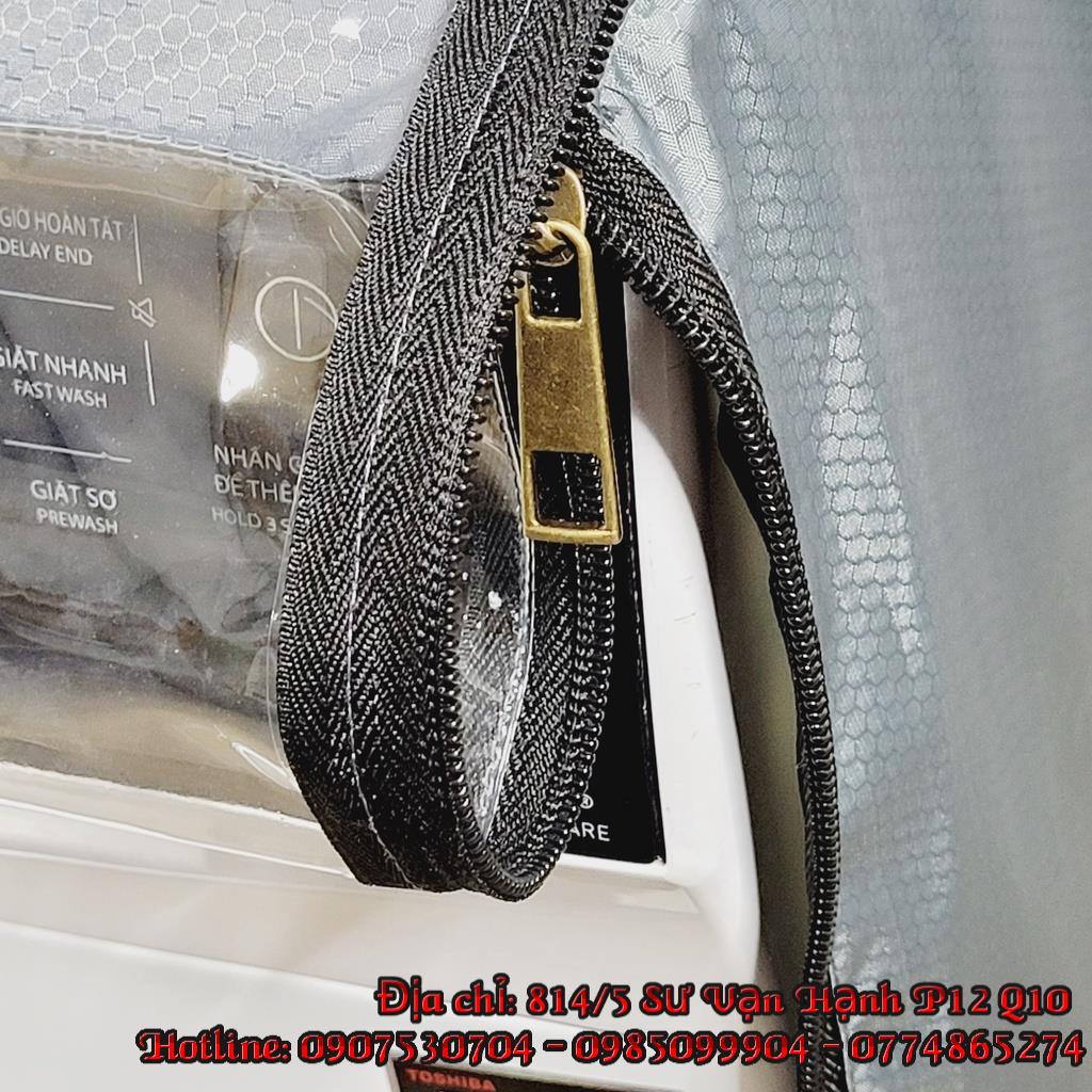 Áo Trùm Bảo Vệ Máy Giặt Cao Cấp VNEXCO Mặt Trong Suốt PVC - Túi Trùm Bọc Máy Giặt Cửa Ngang Lồng Ngang - Không Thắm Nước