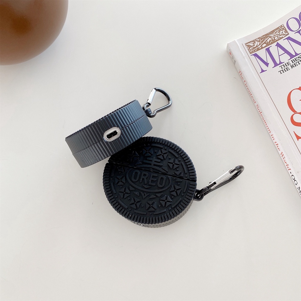 Vỏ Bảo Vệ Hộp Sạc Tai nghe không dây HUAWEI Freebuds 3 4 4i 5i Pro Bằng Silicon Hình Bánh Quy 3D Dễ Thương