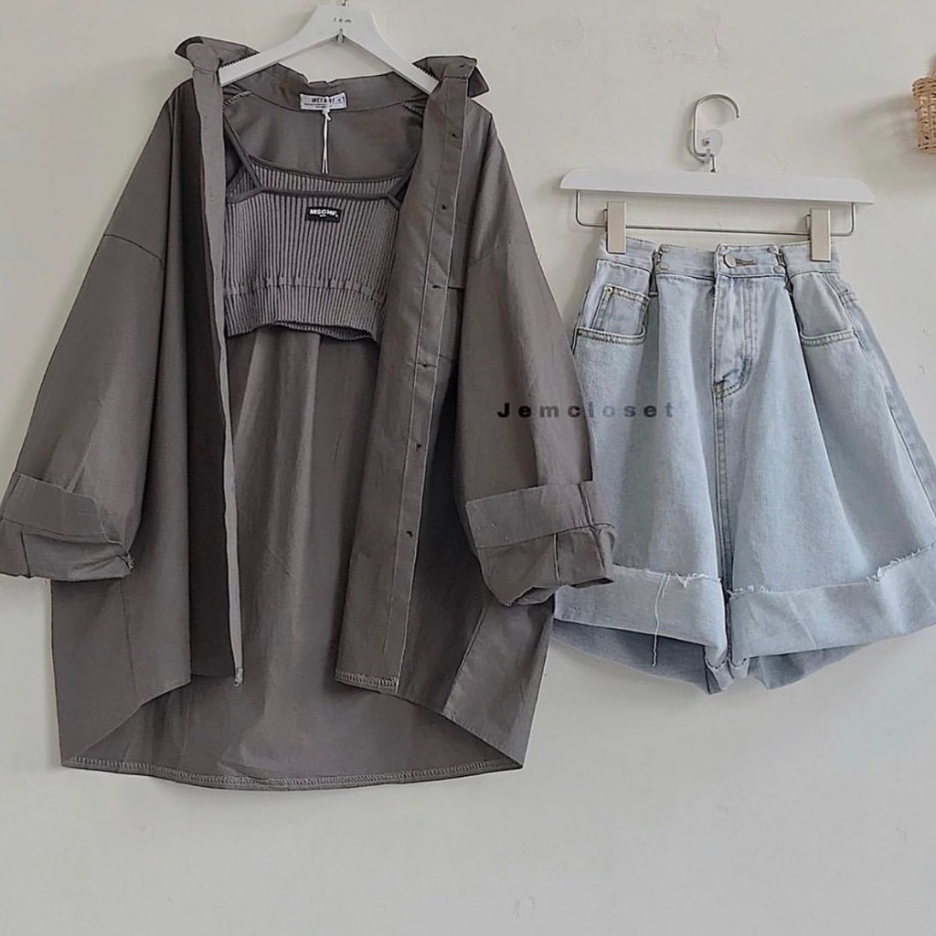 Áo sơ mi nữ form rộng Ei freesize - 1442  ( Jem Closet ) | BigBuy360 - bigbuy360.vn