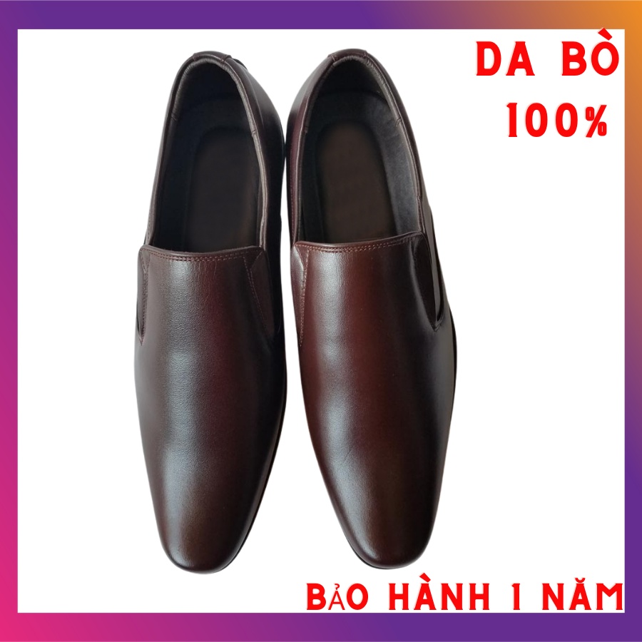 Giày Tây Nam Da Bò Thật Cao Cấp, Giày Công Sở Nam Da Bò HKT Shop GT201