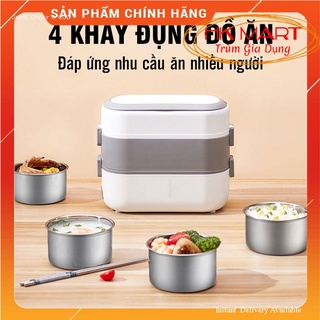 Hộp đựng cơm cắm điện 2 tầng 4 ngăn Bucook cao cấp HKmart Trùm Gia Dụng