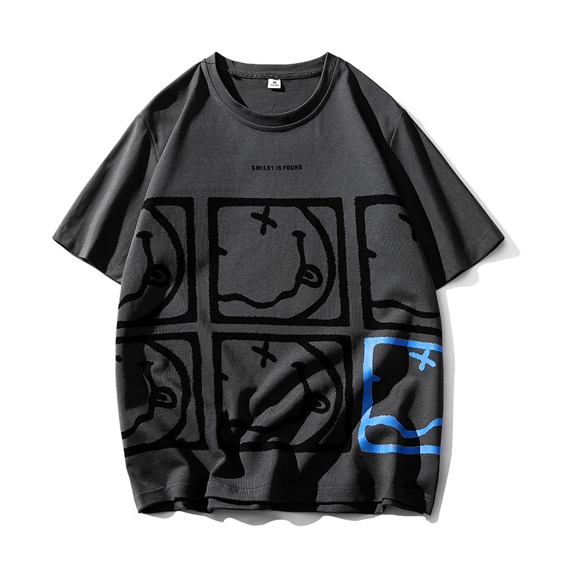 Áo Thun Tay Ngắn Cổ Tròn In Họa Tiết Thời Trang Cho Nam