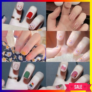 Bộ dán móng tay nail sticker, miếng dán móng tay 3d gồm 14 móng, không thấm nước