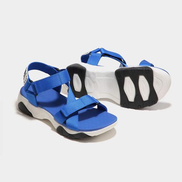 Giày Sandal Shondo Girly đế trắng phối đen quai xanh GIM0030