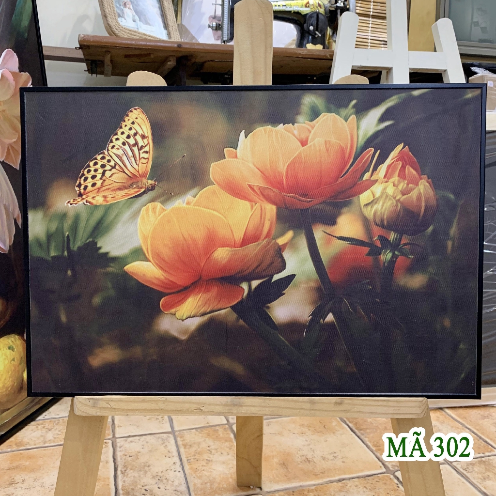 Khung tranh vải canvas đẹp cỡ 30x45 ( tranh kèm khung y hình )