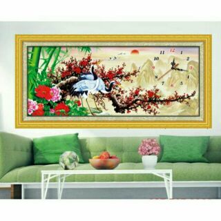 Tranh thêu chữ thập ĐH- ĐÔI HẠC MÙA XUÂN  A1171