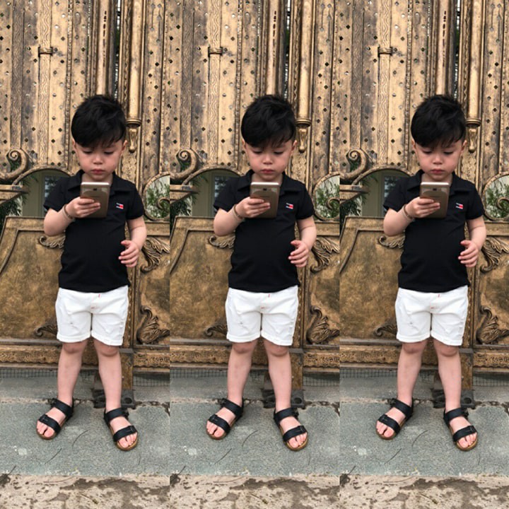 Áo cổ đức phong cách cho bé trai - TM2