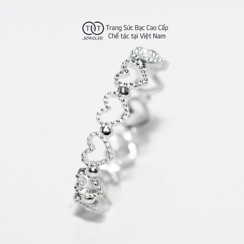Nhẫn Bạc Nữ T&amp;T Jewelry Icy Heart cao cấp NN011