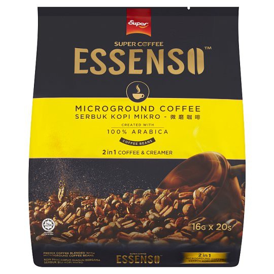 Cà phê hòa tan 2 in 1 Super Essenso Microground Coffee 2 in 1 Coffee & Creamer Coffee Beans 20 x 16g (320g)