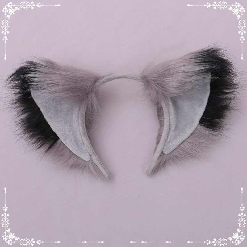 Băng Đô Cài Tóc Tai Thú Giả Lông Xù Cỡ Lớn Dành Cho Hóa Trang