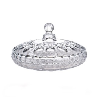 Khay Mứt Thủy Tinh trắng 24cm