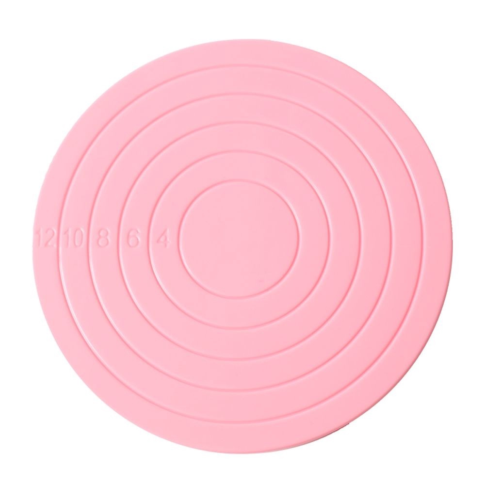 Bàn xoay nhựa màu hồng dùng trang trí bánh kem