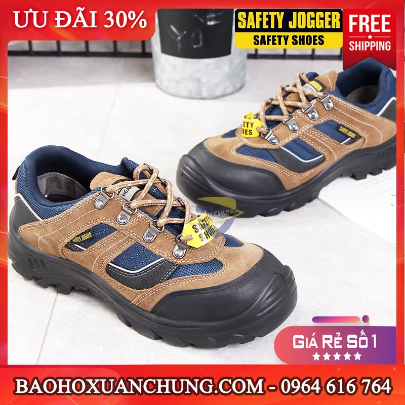 Giày bảo hộ lao động nam Jogger X2020P S3, giày bảo hộ thoáng khí, chống đinh, chống va đập