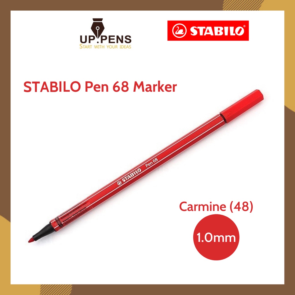 Bút lông màu Stabilo Pen 68 Marker - 1.0mm - Màu đỏ (Carmine - 48)