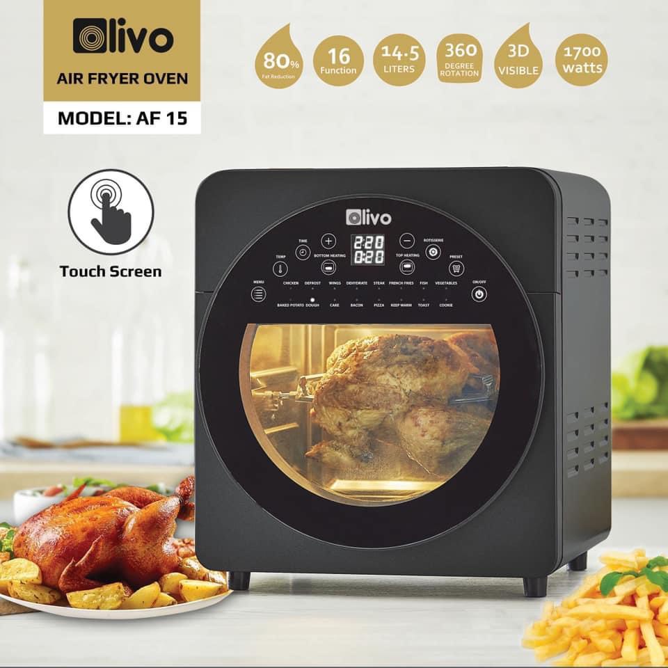 [Mã ELHAMS5 giảm 6% đơn 300K] Nồi Chiên Không Dầu OLIVO AF12 - Dung Tích 12L - OLIVO AF15 - Dung Tích 15L