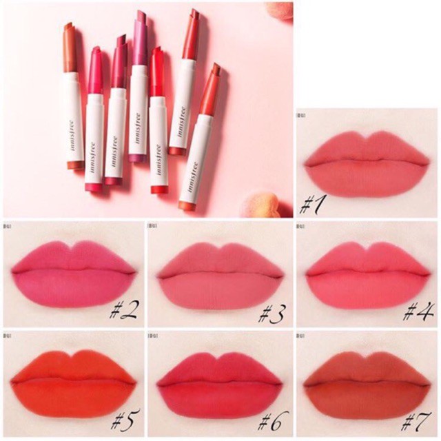 (SALE) Son Tint Lì Nhẹ Nhàng "Ôm Trọn" Đôi Môi Innisfree Vivid Slimfit Tint