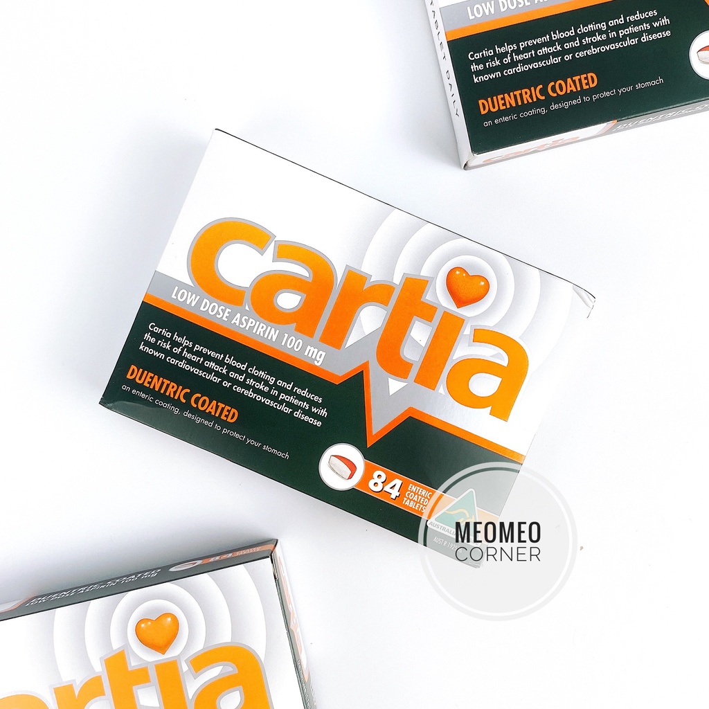 Viên chống đột quỵ Cartia 168 viên & 84 viên Úc
