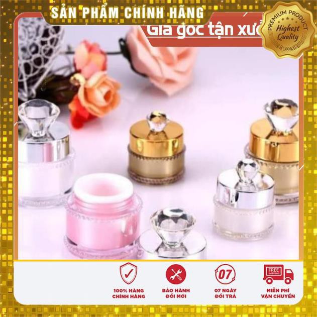 Hủ Đựng Kem ❤ TRÙM SỈ ❤ Hũ chiết mỹ phẩm hột xoàn 5g,15g vàng,bạc đựng kem , phụ kiện du lịch