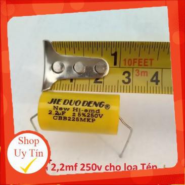 TỤ PHÂN TẦN LOA TREBLE 2,2MF 250V VÀNG TRÒN - GIÁ 5 CÁI