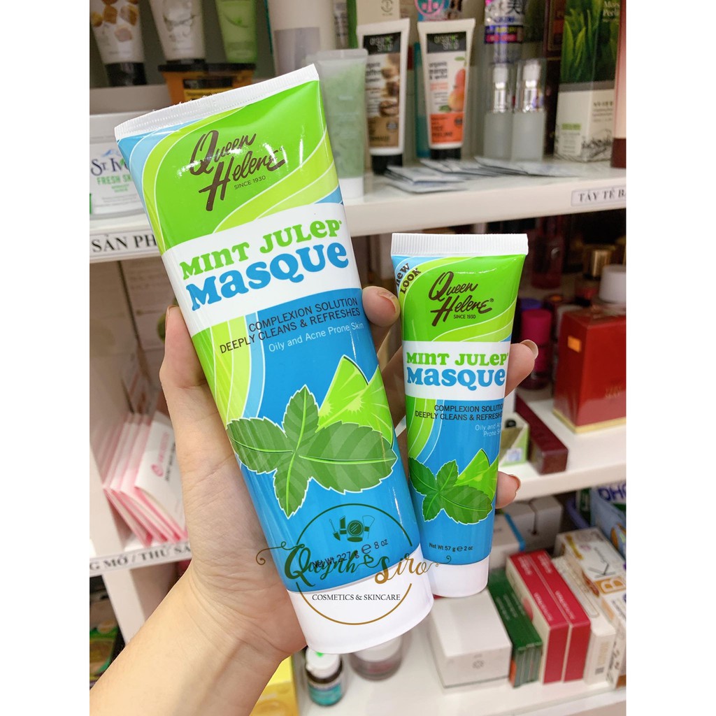 MẶT NẠ ĐẤT SÉT CHIẾT XUẤT TỪ BẠC HÀ MINT JULEP MASQUE QUEEN HELENE