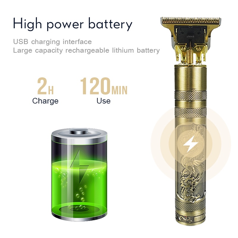 Tông Đơ Cắt Tóc Sạc USB Tiện Lợi Cho Trẻ Em Và Người Lớn