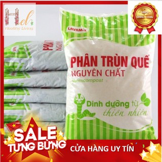 Phân Trùn Quế Nguyên Chất Lavamix 2Kg Phân Hữu Cơ Bón Rau và Cây Cảnh, Trộn Giá Thể Đất Sạch Xơ DừaTrồng Cây