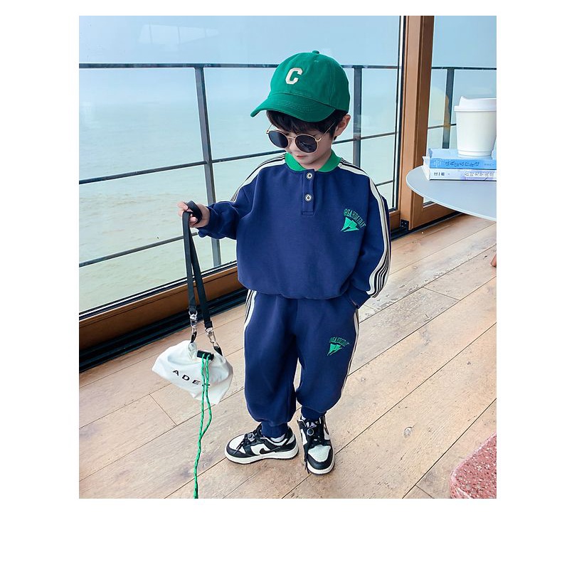 [Babycat] Hàng Có Sẵn Bộ Quần Áo Sweater Phong Cách Nhật Bản Hàn Quốc Thời Trang Mùa Thu Mới 2022 Dành Cho Bé Trai