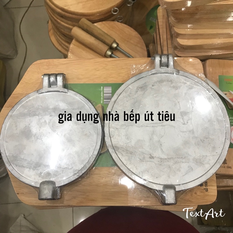 Khuôn bánh kẹp cuốn gang 2 size nhỏ-lớn