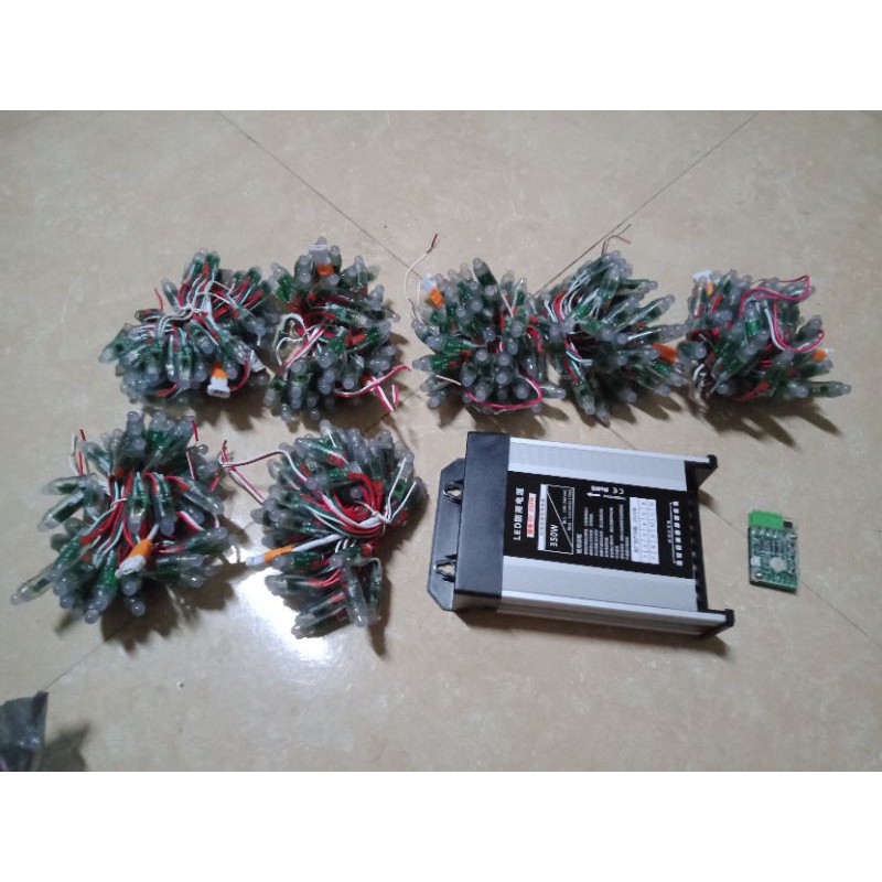 bộ led pháo hoa 20 tia /1903 full màu có âm thanh tự chế