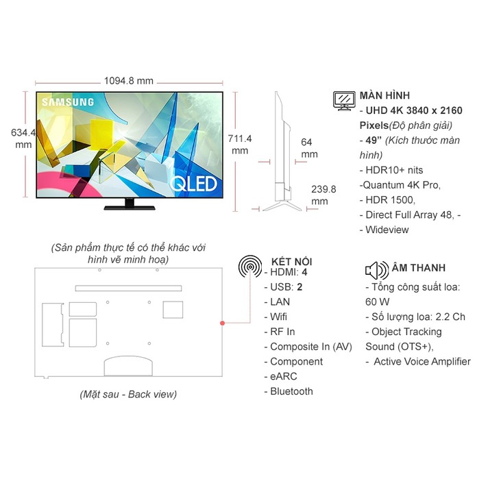Smart Tivi QLED Samsung 4K 49 inch QA49Q80TAKXXV | BigBuy360 - bigbuy360.vn