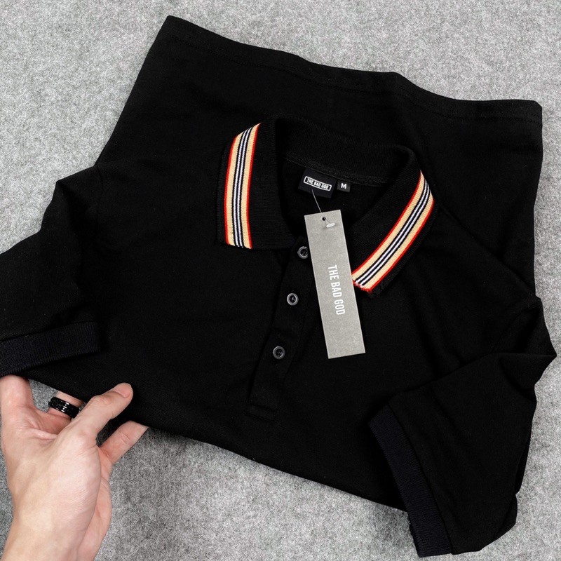[Mã SKAMCLU7 giảm 10% Tối Đa 50K đơn 0Đ] Áo thun nam Polo đen cổ bo vàng ,hàng xịn xuất dư chuẩn form, MSW Town | BigBuy360 - bigbuy360.vn