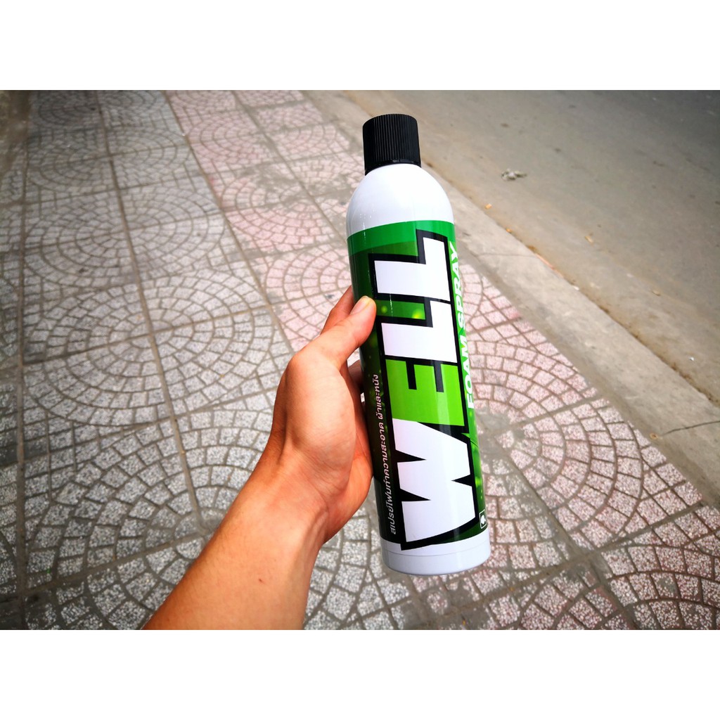 Chai Vệ Sinh Nón Bảo Hiểm Lube71 WELL Foam Spray tặng khăn