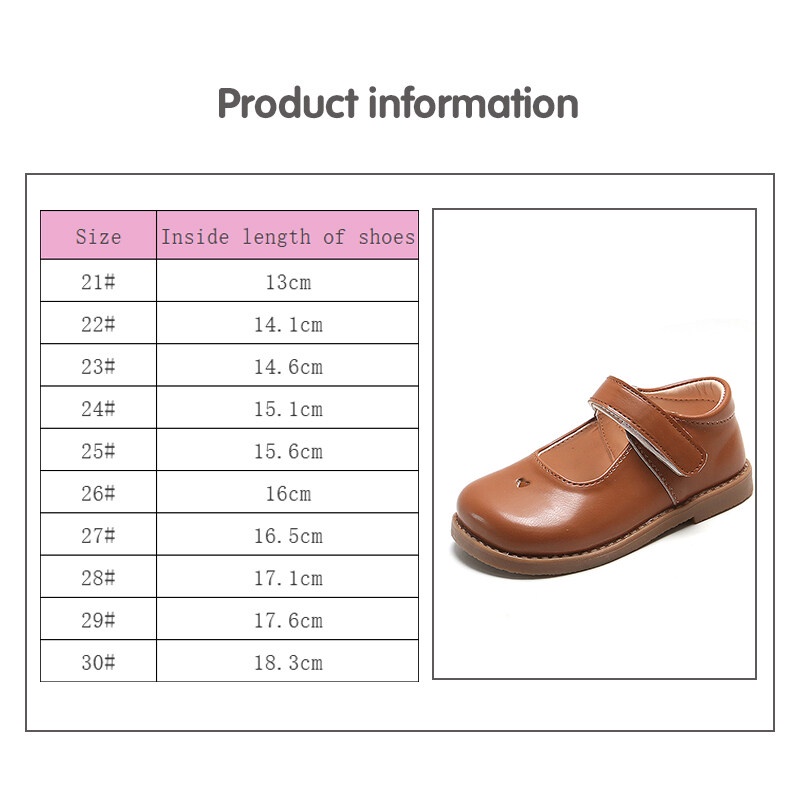 Giày da đế bằng Iq Angel kiểu công chúa Anh Quốc cho bé gái