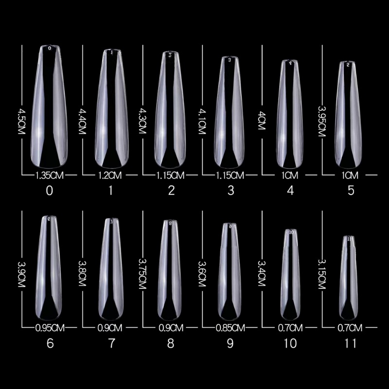 Bộ 240 Móng Tay Giả Hình Bầu Dục Chất Lượng Cao
