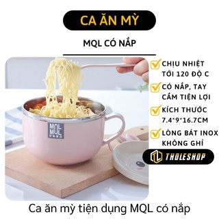 Mua Ca Ăn Mì - Tô Ăn Mì MQL Có Nắp Kèm Muỗng Siêu Tiện Lợi  Chống Vỡ  Chịu Nhiệt 6865