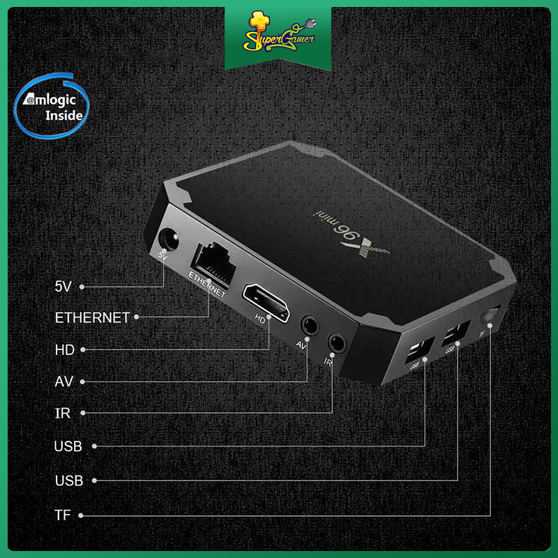 TV Box Thông Minh X96 Android 9.0 2Gb 16Gb Amlogic S905W Lõi Tứ Wifi 2.4Ghz Kèm Phụ Kiện Chất Lượng Cao