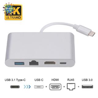 [GB.TECH] 4-in-1 Type-C to HDMI / RJ Gigabit Ethernet / USB 3.0 HUB / Type-C Port Adapter Cable