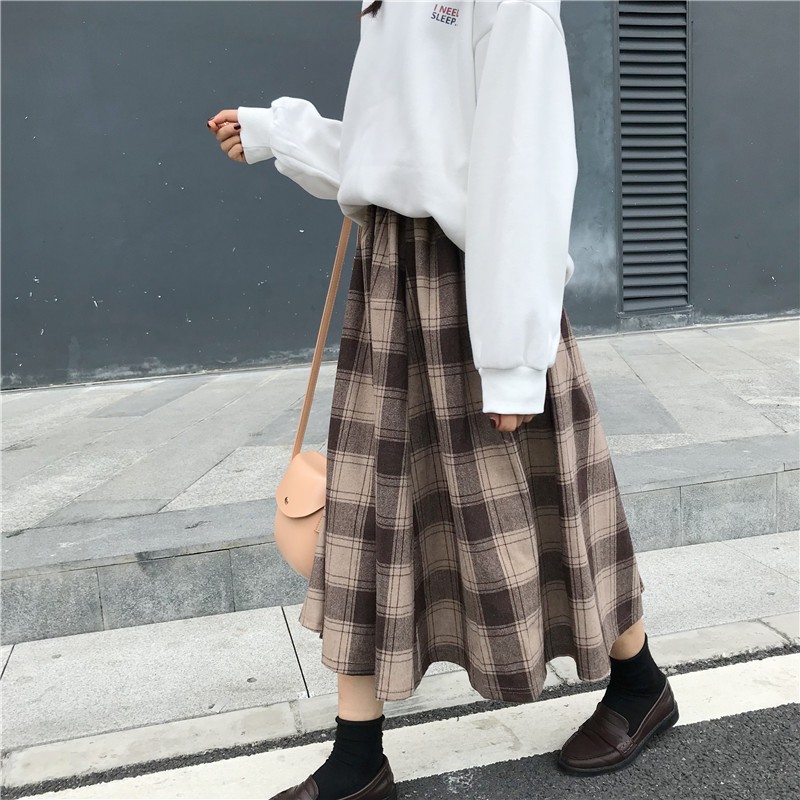 (Order) Chân Váy caro dài xòe quãng châu P160 | BigBuy360 - bigbuy360.vn