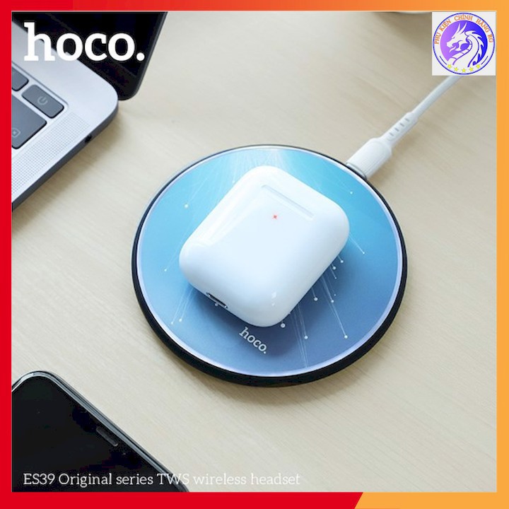 [Kèm Bao Da Chống Bẩn] Tai Nghe Bluetooth V5.0 Hoco ES39 Có Mic - Cảm Ứng TWS - Cửa Sổ Pop up - Sạc Không Dây - BH 1 Năm