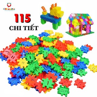 Đồ chơi trẻ em túi 115 tấm xếp hình nhựa nguyên sinh an toàn nhiều màu sắc cho trẻ sáng tạo và phát triển tư duy thumbnail