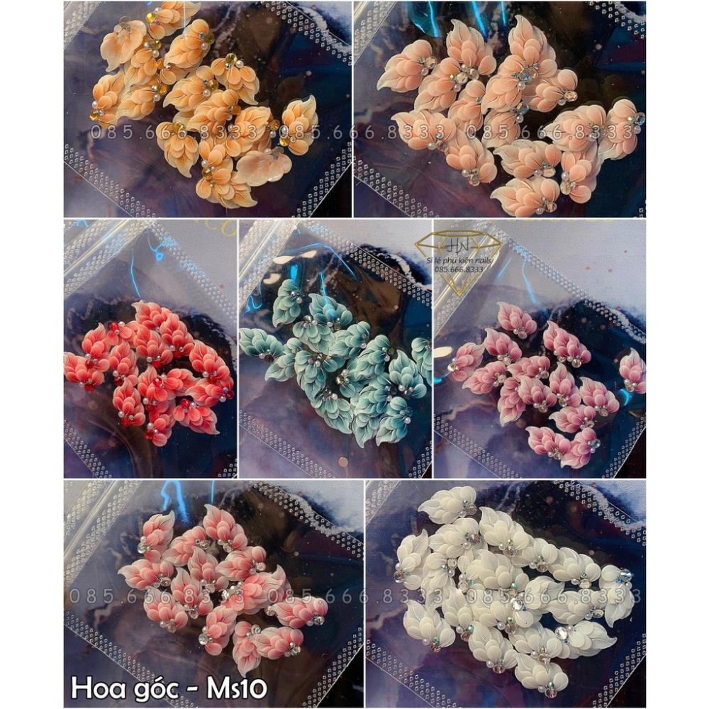 Hoa bột nail - hoa góc tay