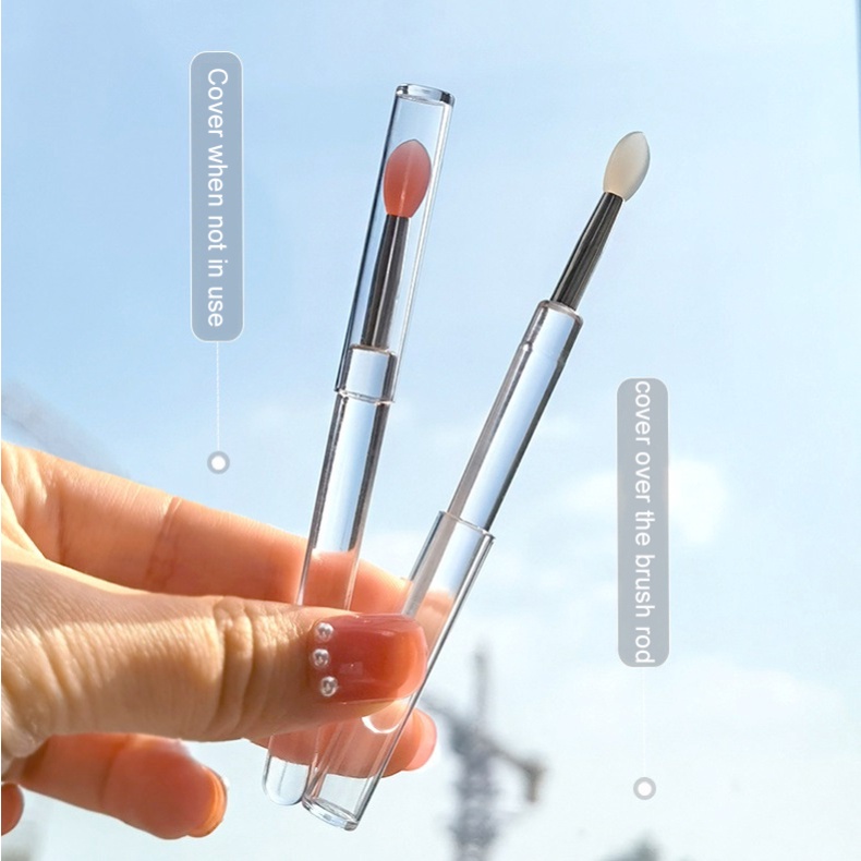Xách tay Silicone Lip bàn chải duy nhất với Bìa mềm Son môi bàn chải với bìa Lip trang điểm bàn chải Lip bàn chải