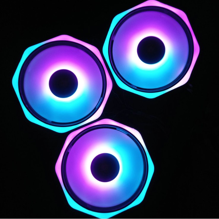 Quạt Tản Nhiệt, Fan Case Coolmoon V8 Plus Led Ring Và Led Trong Fan