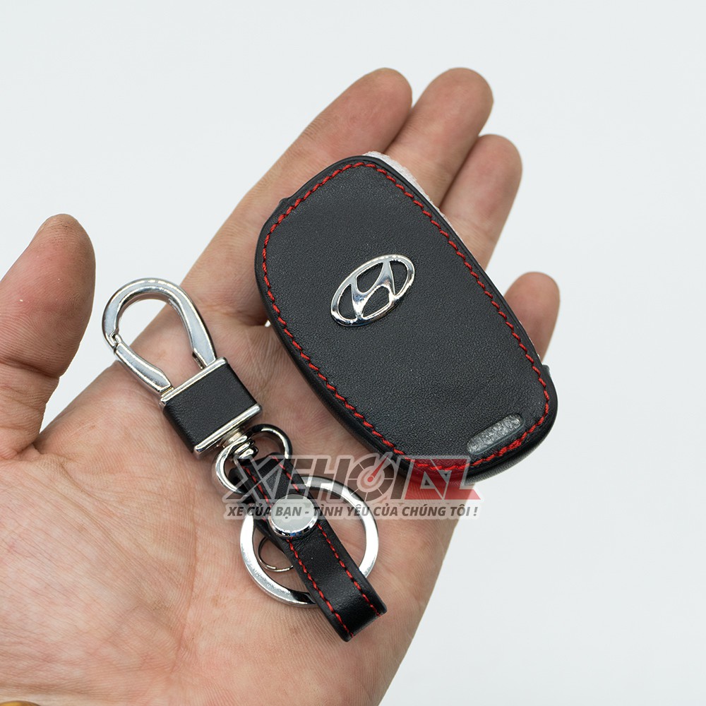 Bao da chìa khóa cơ i10 2014 đến nay - kèm móc khóa - Ảnh thật- Hàng rất đẹp