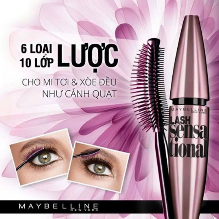 Mascara Maybelline Lash Sensational Mascara (Hồng nude)