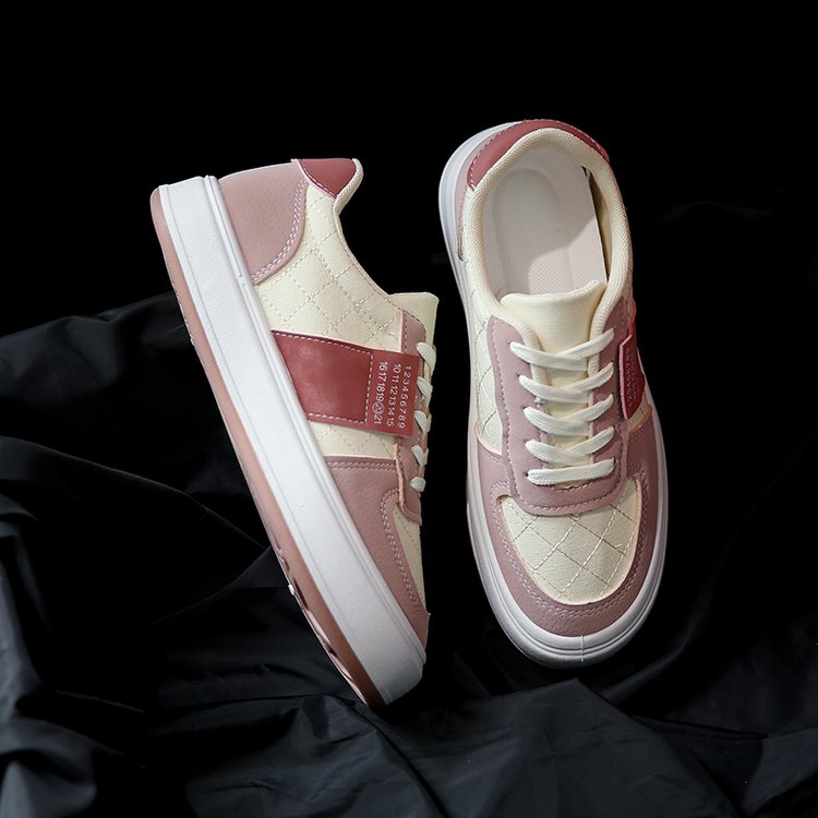 JINxCHOY Giày Thể Thao Mũi Tròn Cột Dây Thoáng Khí Thoải Mái Hợp Thời Trang