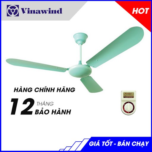 [ hàng chính hãng ] Quạt trần Vinawind QT1400 (cánh nhôm)-quạt điện cơ thống nhất -chắc chắn -gió mạnh và êm ,bền, đẹp