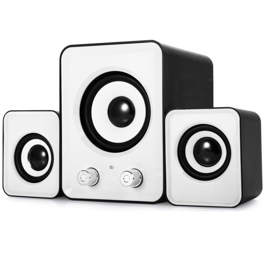 Bộ 3 Loa Nghe Nhạc Loa Vi Tính 2n Bass Cực Hay - Trắng